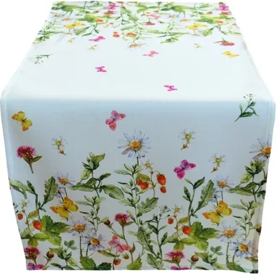Produktbild von Tischläufer KIARA Blumendesign Mitteldecke Polyester 40 x 90 cm