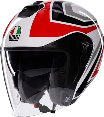 Image de AGV Irides Tolosa casque jet, blanc/rouge/noir, S (55/56)