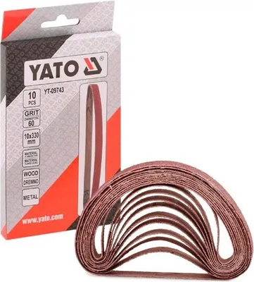 Obrázok produktu pre Yato YT-09743 Príslušenstvo pre brúsku 10 kusov brúsnych pásov sk