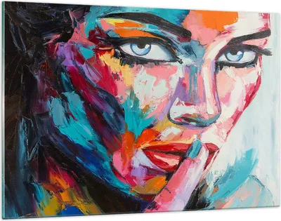 Produktbild von Bilder auf glas - Mädchen Gesicht - 120x80cm - Glasbilder - Wandbilder - Kunstdruck - zum Aufhängen bereit - Wanddekoration aus Glas - Glas Bilder - Wandbild auf Glas - Einteilig - GAA120x80-3444
