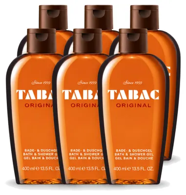 Produktbild von 6 x Tabac Original Bad- und Duschgel - Milde Reinigung - 400 ml - Vorteilspackung - 6 Stücke