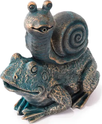Produktbild von esotec Wasserspeier Schnecke Frosch Einzelfigur mit Schlauch Polyresin 100774