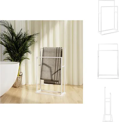 Obrázok produktu pre vidaXL Stojan na uteráky biely 48x24x78,5 cm žehlička - Stojan na uteráky