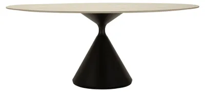 Produktbild von Esstisch Space Eisen Creme / Schwarz 180x76x90 cm Modern