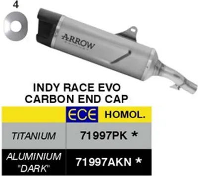 Image de Échappement ARROW Indy Race EVO Slip-On homologué Titan pour Honda NC 750 X