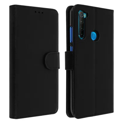 Obrázek produktu pro Avizar, Skládací pouzdro z umělé kůže pro Xiaomi Redmi Note 8 / Note 8 2021, černé