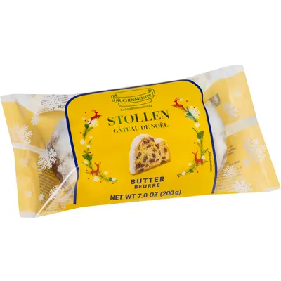 Produktbild KuchenMeister Butter Stollen mit Rosinen und Puderzucker 200g
