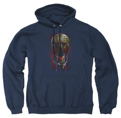 Imagen del producto de Sudadera con capucha para hombre/mujer, diseño uni, Freddy vs. Jason, modelo TV38686 (talla S), color azul marino