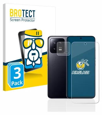 Produktbild von 3x BROTECT Schutzglas für Xiaomi 13 (Display+Kamera) Schutzfolie Panzer Folie Glas Display Schutz klar