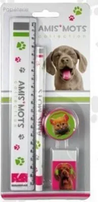 Produktbild von Van der Doelen-Schreibset mit Hunde- und Katzenaufdruck