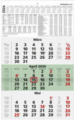 Immagine prodotto di calendario a 3 mesi Riciclaggio 2026 - Calendario multimensile 2026
