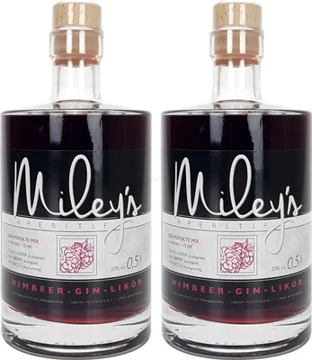 Produktbild von Mileys Himbeer Wild Berry Himbeer-Gin-Likör Set - 2x 0,5l = 1l (20% Vol)
