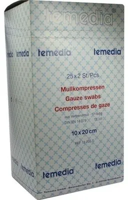 Obrázek produktu pro Gázové kompresy 10x20 cm sterilní 12násobné 17nitné 50 ks