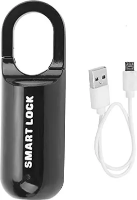 Produktbild von Tragbare Fingerabdruckvorhänge Schloss, wichtige Lose Fingerabdruck Security Smart wiederaufladbar digital USB Geeignet (schwarz)