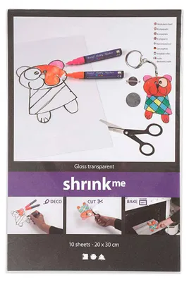 Produktbild von Creativ Company Schrumpffolie transparent glänzend A4 Bastelset 10 Blatt