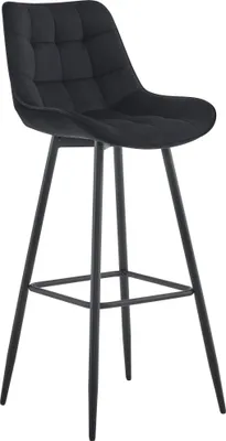 Produktbild von CLP Barhocker Dartford | Farbe schwarz Material Samt