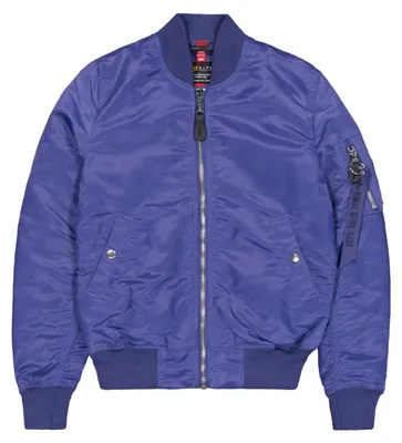 Image de Alpha Industries, veste bomber pour femmes, modèle MA-1 VF LW, couleur violet nuit, taille M