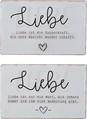 Produktbild von Gilde Schild, rechteckig, "Liebeswunder", Spruch, Metall, creme, B. 30 cm, H. 19 cm 51837 4063387518373 2 Stück (2-fach sortiert)