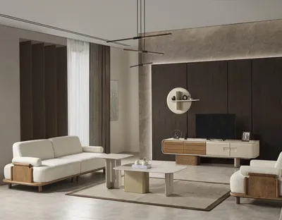 Obrázek produktu pro Sofa 3 Sitzer TV Ständer Wandregal Beistelltisch Couchtisch Wohnzimmer