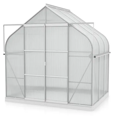 Produktbild von Vitavia Gewächshaus "Dione 5000" inkl. Stahlfundamentrahmen aluminium eloxiert 5 m² 4 mm HKP