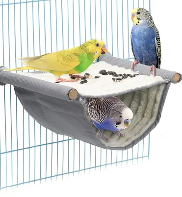 Produktbild von Vogelhängematte, Etagenbett, Vogelnest, Höhle, Schlafplatz, Vogelkäfig-Zubehör, Vogelspielzeug für Wellensittiche, Finken, Hamster und Rennmäuse