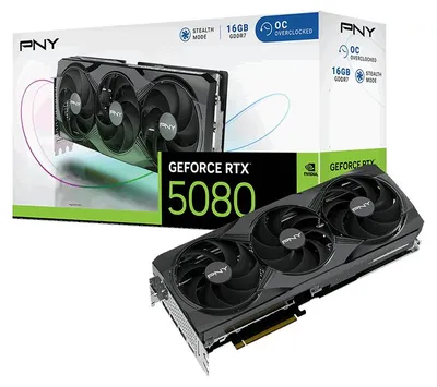 Image de PNY Graphics card GeForce RTX5080 OC 3F 16GB 256-bit 960GB/s