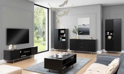 Produktbild von Wohnzimmer-Set "A" Nubia schwarz