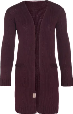 Produktbild von Knit Factory Ruby Strickjacke Aubergine - 40/42 - Mit Taschen