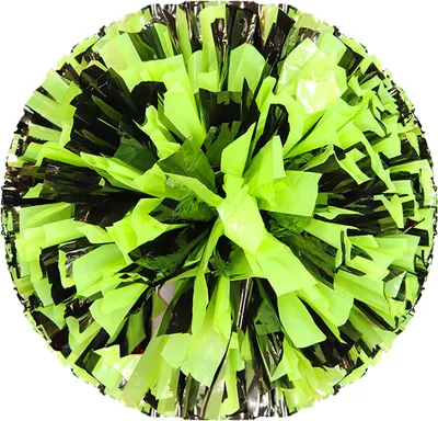 Obrázek produktu pro 6 kusů roztleskávacích Pom Poms se snadno uchopitelným kroužkem, sportovní taneční roztleskávání Plastové Pom Poms Roztleskávání pro sportovní tým Spirit Cheer (černá a zelená)