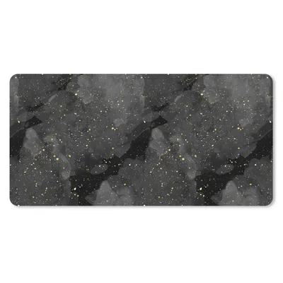 Produktbild von MuchoWow® Schreibtischunterlage Marmor - Glitter - Gold - Schwarz - Muster 80x40 cm - XXL Mauspad - Gaming Mauspad