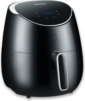 Produktbild von SEVERIN Heißluft-Fritteuse FR 2445 ca. 5 l gesundheitsbewusstes Frittieren FR 2445 aus Kunststoff, metallicschwarzsilber Heißluftfritteuse Airfryer Fritteuse Ohne Fett Heißluftfriteuse Groß