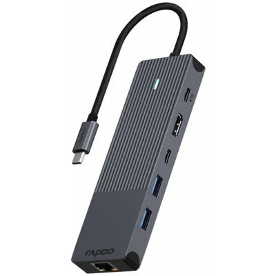Obrázok produktu pre Rapoo UCM-2002 Multiportový adaptér USB-C 6 v 1