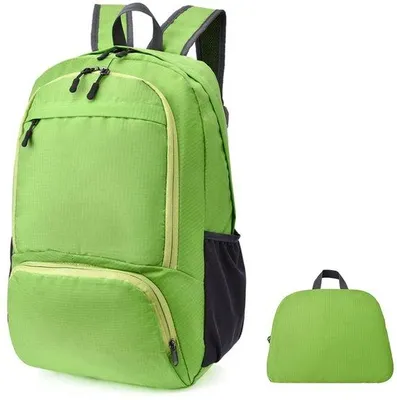 Produktbild von Unyqoos® 35 L faltbarer, wasserabweisender Rucksack – ultraleicht, 2 Hauptfächer, 3 Fronttaschen, Seitentaschen, verstellbare atmungsaktive Schultergurte