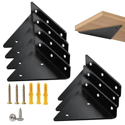 Immagine prodotto di Solidchoice - Staffe triangolari invisibili per il montaggio di mensole, set da 8