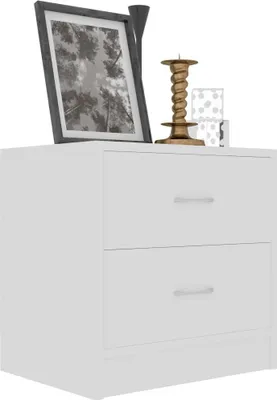 Produktbild von "im Sonderangebot"Nachttisch Elegantes Design - Beistelltisch - Nachtschrank - Weiß 40x30x40 cm Holzwerkstoff DEMöbel 8397262