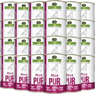 Produktbild von Schecker  Nassfutter - Pferd PUR 24 x 410g