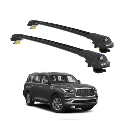 Produktbild von TURTLE DACHTRÄGER AIR-1 INFINITI QX80 Z62 2014 - 2024 (Raised Rails)  , Schwarz