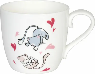 Produktbild von Könitz Becher Lovely Cats - Dance, Tasse, Kaffeebecher, Bone China, Bunt, 425 ml, 11 2 057 2667