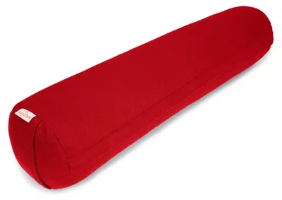 Produktbild von yogabox Yoga und Pilates Bolster / Yogarolle BASIC small - rot 65 x 15 x 15 cm Buchweizenschalen