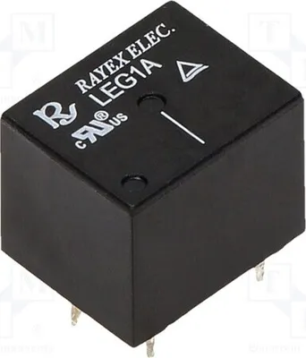 Obrázok produktu pre 3x Relé: elektromagnetické. USpule: 5 V DC, 10 A / 120 V AC, typ LEG1A-5. Elektromagnetické