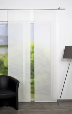 Produktbild von 84401 Schiebegardine ROM halbtransparent, Bambus-Optik 260x60 cm, weiß