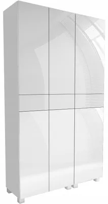 Zdjęcie produktu dla szafa do łazienki słupek łazienkowy wiszący stojący 100 100cm biały połysk