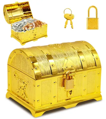 Schatkist für Kindergeburtstag – 1 Stück, 10 x 8 x 2 cm