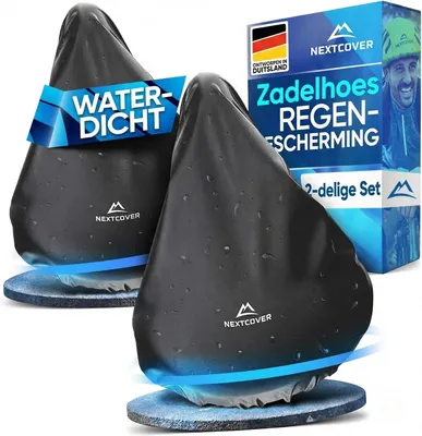 Productafbeelding van Zadelhoes fiets - Set van 2 - Waterdicht - Universeel - Voor stadsfiets, e-bike en MTB - Zwart