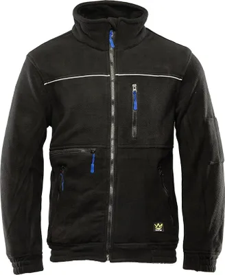 Produktbild von Seven Kings Fleecejacke Herren Arbeit warm – robuste Strickfleecejacke mit Taschen - Größe M