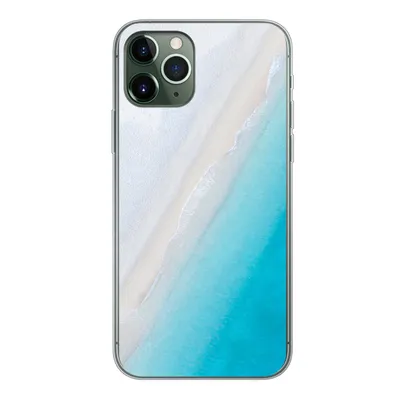 Produktbild von MuchoWow® Handyhülle Schutzhülle Hülle für iPhone 11 Pro Strand - Meer - Blau Silikon Softcase Handy Hülle - Handy