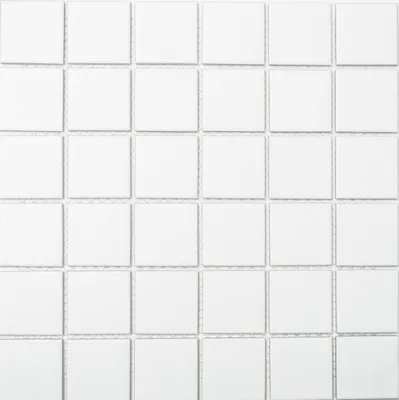 Produktbild von Mosaik Fliese Keramik weiß matt Fliesenspiegel Badezimmerwand MOS16B-0111_f