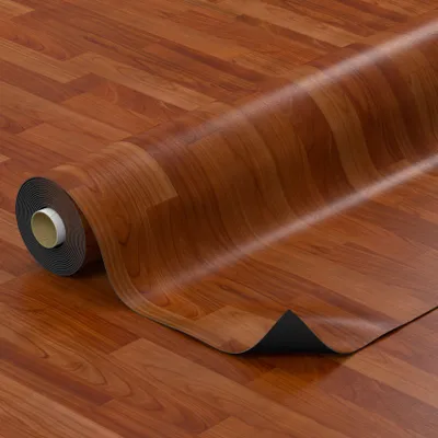 Produktbild von PVC-Boden 140x500cm IMOS PVC-Boden Holzoptik 140 cm Breit 1 mm extra dünn Braun wasserabweisend, pflegeleicht, für Garage, Keller & Werkstatt