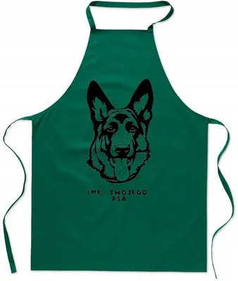 Image de HaftNadruk Tablier de cuisine personnalisé Berger Allemand nom chien