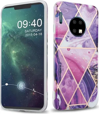 Produktbild von Cadorabo Schutzhülle für Huawei MATE 30 Hülle in Lila TPU Handyhülle Etui Case Cover